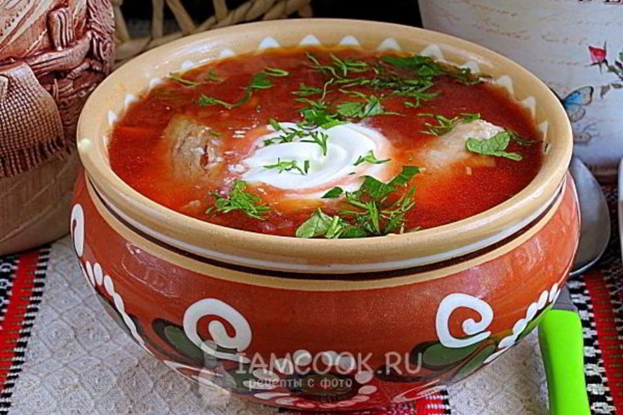 Рецепт борща с карамелизированной свеклой