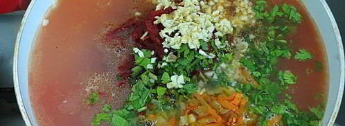 борщ с карамелизированной свеклой. Шаг 20