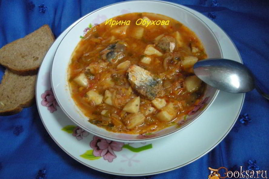 Рецепт борща с консервами по-камышински