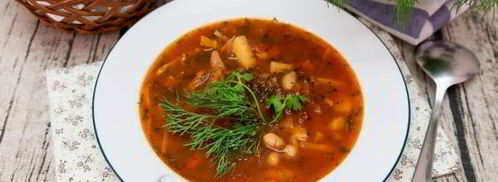 борщ с консервированной фасолью. Шаг 12