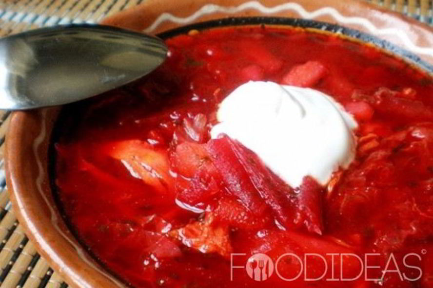 Рецепт борща с маринованной свеклой