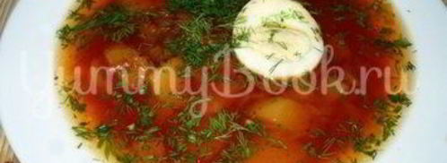 борщ с паровой свеклой и яйцом из мультиварки. Шаг 10