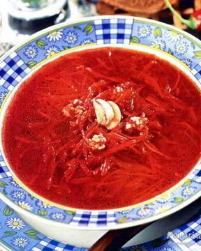 Борщ с печеной свеклой