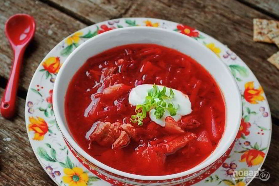 Рецепт борща со свеклой без капусты