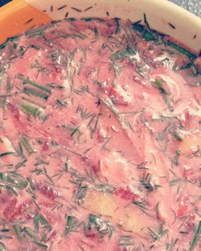 Литовский холодный борщ