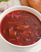 Постный борщ с грибами