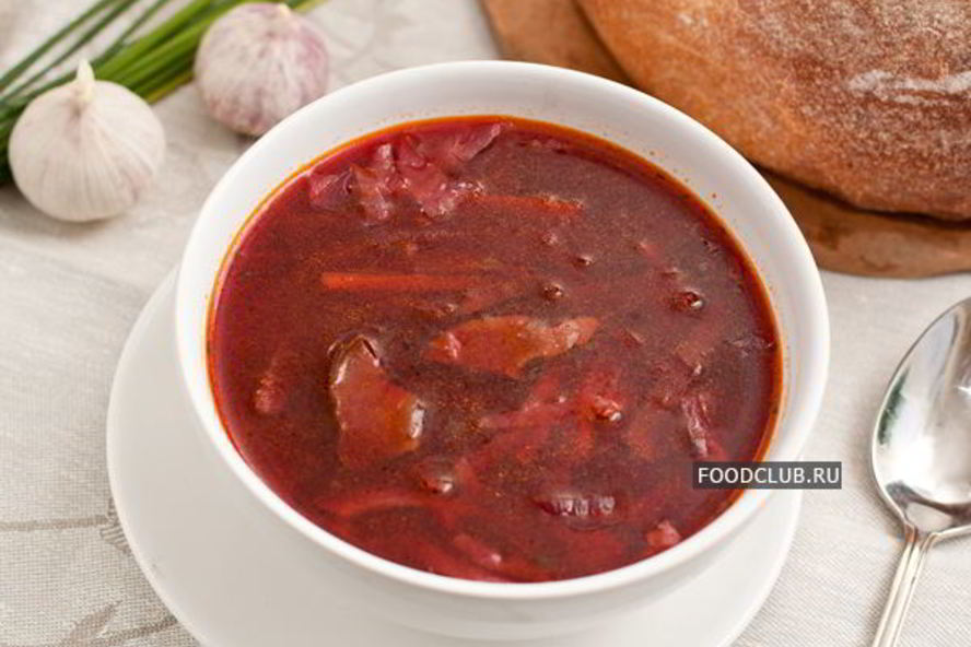 Рецепт постного борща с грибами