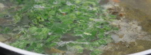 зеленый борщ со щавелем на куриных сердечках. Шаг 5