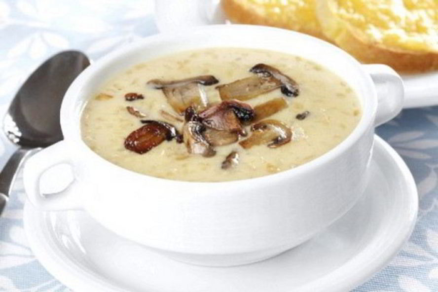 Рецепт грибного супа с сыром на курином бульоне