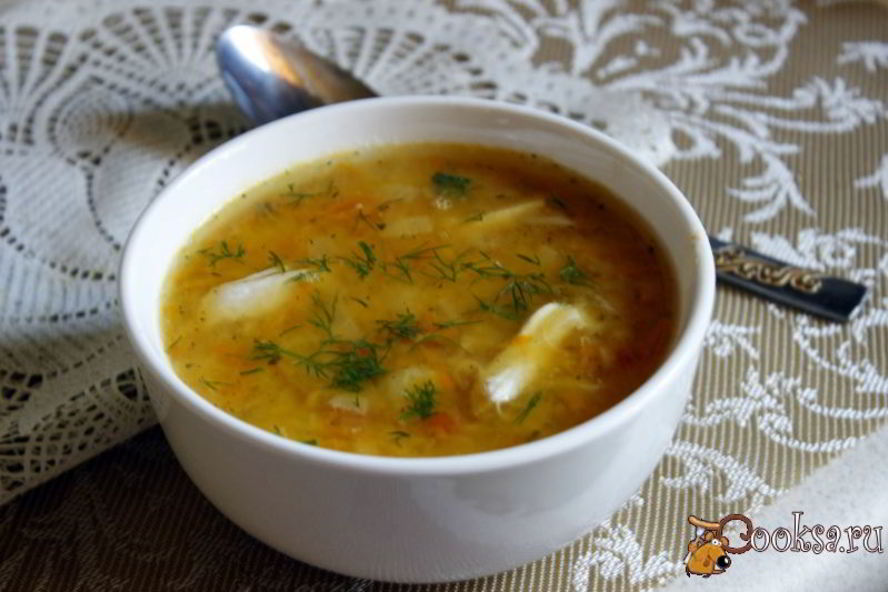 Рецепт пряного чечевичного супа на курином бульоне