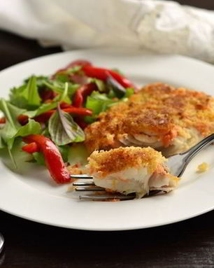 Судак по-венски с овощным бульоном