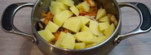 суп на грибном бульоне. Шаг 6