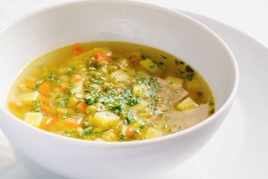 Рецепт горохового постного супа с солеными огурчиками