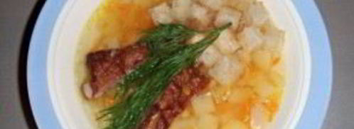 гороховый суп на копченых ребрышках. Шаг 7