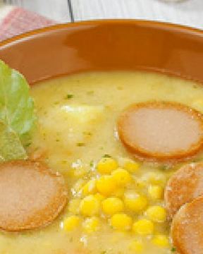 Гороховый суп с колбасой