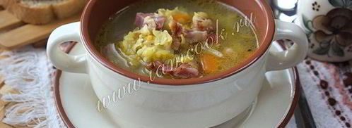 гороховый суп с копчеными ребрами и овощами. Шаг 9