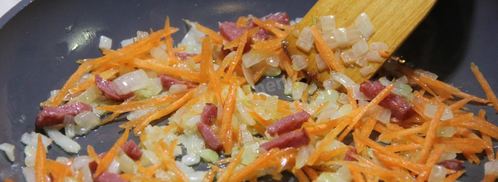 гороховый суп с копчеными ребрышками и курицей. Шаг 7