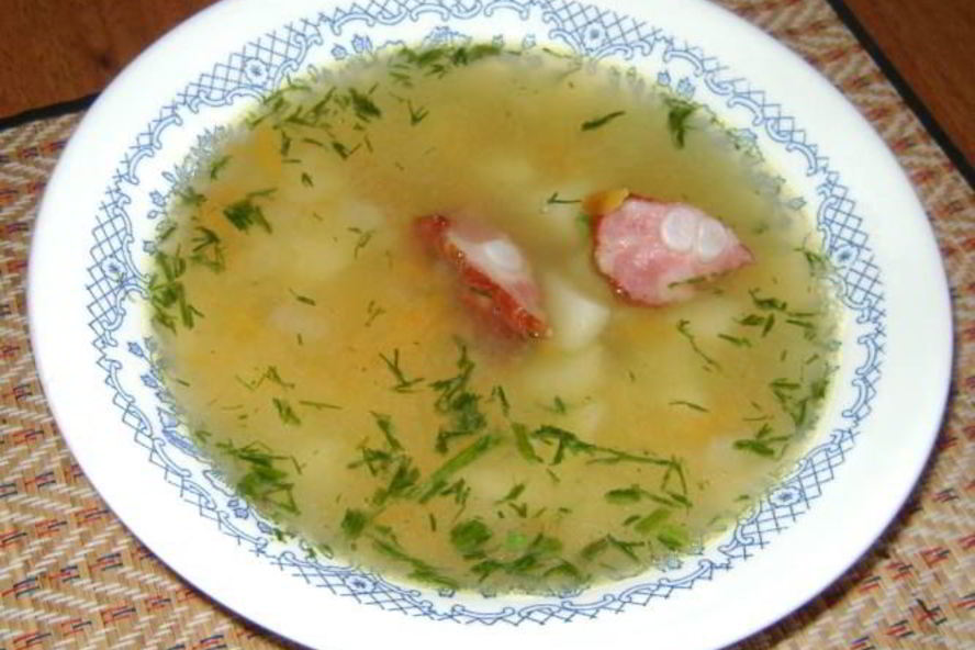 Рецепт горохового супа с копчеными ребрышками в мультиварке