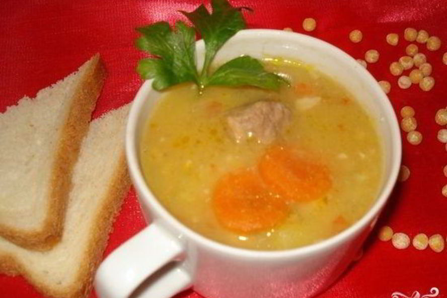 Рецепт горохового супа с мясом в мультиварке
