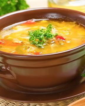 Гороховый суп с тыквой