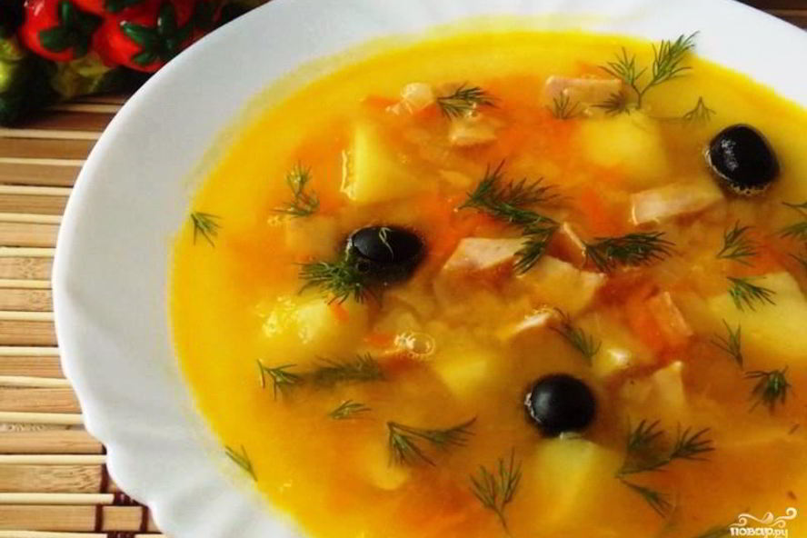 Рецепт горохового супа с ветчиной