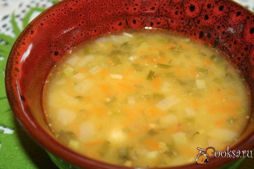 Рецепт густого горохового супа с куриной грудкой и чорризо