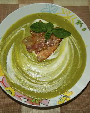 Мятно-гороховый крем-суп