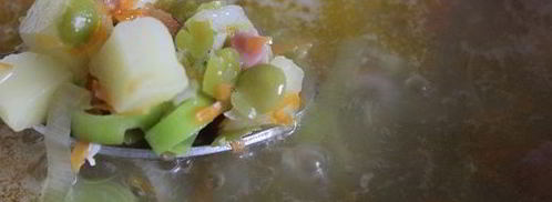 суп из зеленого гороха с копченостями. Шаг 6