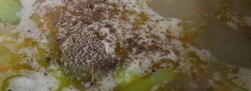 суп из зеленого гороха с копченостями. Шаг 7