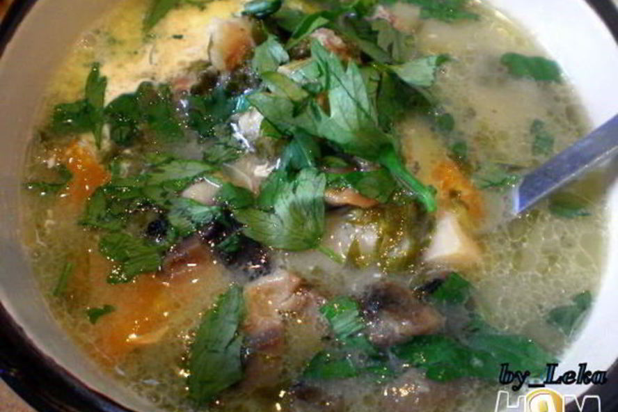 Рецепт грибного супа с щавлем и шпинатом