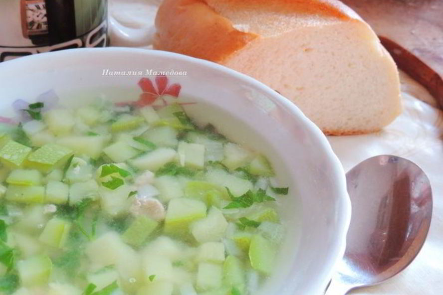 Рецепт кабачкова-картофельного суп с индейкой