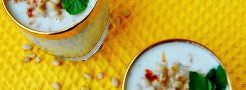 холодный суп-пюре из кольраби с яблоками и кедровыми орешками. Шаг 6