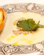 Крем-суп из трески с кнелями