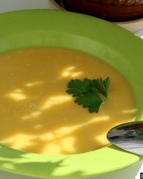 Крем суп с плавленым сыром