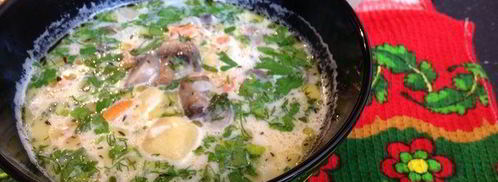 молочный суп с грибами. Шаг 6