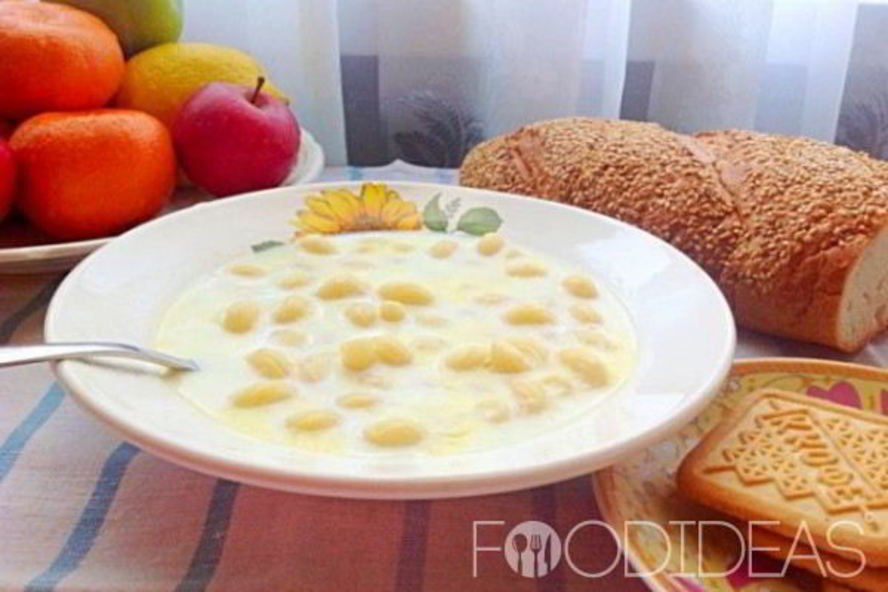 Рецепт молочного супа с клецками