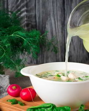 Деревенская окрошка на сыворотке