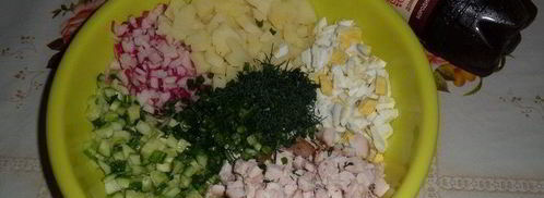 окрошка деревенская. Шаг 8