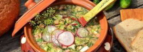 окрошка классическая с колбасой на квасе. Шаг 6