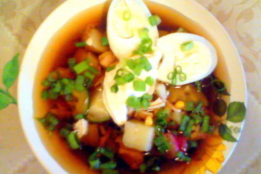 Рецепт окрошки майской фантазия