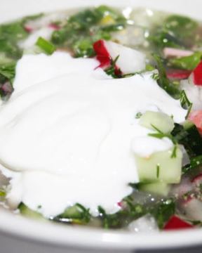 Окрошка на белом квасе