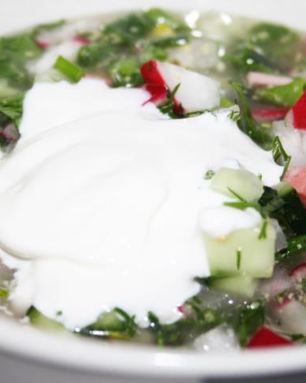 Окрошка на белом квасе