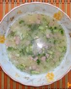 Окрошка на бульоне