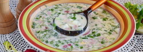 окрошка на кефире с колбасой. Шаг 14