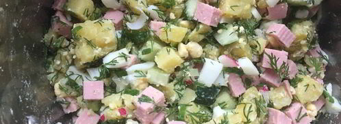 окрошка на квасе. Шаг 2