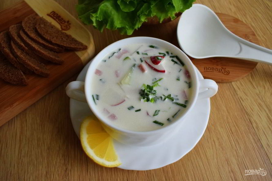 Рецепт окрошки ны майонезе