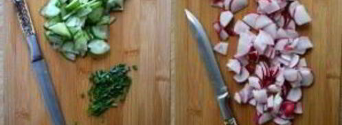 окрошка на майонезе. Шаг 4