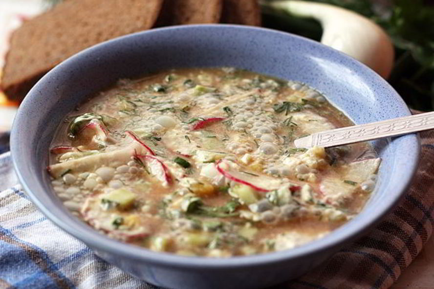 Рецепт окрошки на минеральной воде