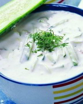 Окрошка на сметане с грецкими орехами