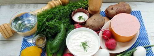 окрошка на сметане. Шаг 4